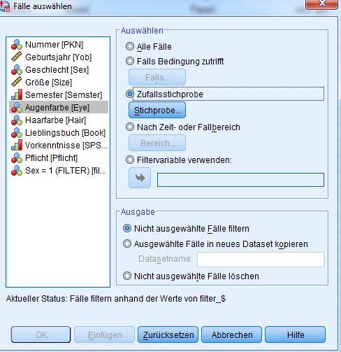 Fälle auswählen